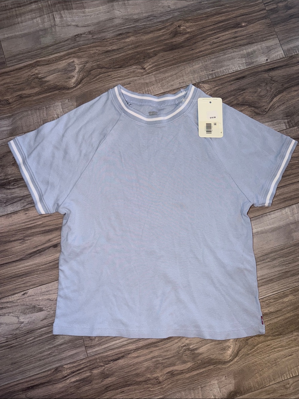 Levi's Light Blue Short Sleeve Tee with White Trim